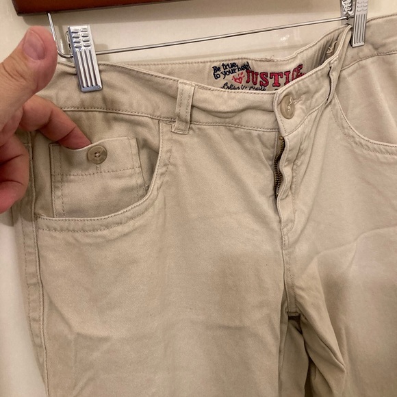 Justice Stretch Jeans. Size 18.5 Tan Khaki Beige Stretch Pants Trousers - Picture 2 of 7